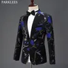 Red Floral Bronzing Men Suit Set Wedding Suits for Mens Dance Stage Costume Men Suits with Pants Fashion Dress Suit Men Tuxedo 210524