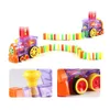 80 PCS Train Electric Domino Voiture Modèle Magical Set Automatique jeu Blocs de construction de voiture Empilement de voiture pour Kid Cadeau