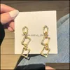 Dangle Jewelrydangle & Chandelier Fashion Boho Irregar Long Chain Earrings For Women Gold Square Link Earring Gift Jewelry1 Drop Delivery 20