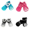 Vêtements pour chiens Chaussettes d'intérieur pour animaux de compagnie Bottes antidérapantes Confortable Chiot Chaud Tricot confortable Belle pour chiens Fournitures