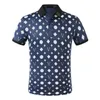 Camisas polo masculinas de verão de algodão de qualidade, cores, manga curta, estampada, gola baixa, letras, tops