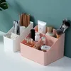 Förvaringslådor fack kosmetiska lådor skrivbord smink kosmetika arrangör för sovrum plast toalettartiklar smycken smycken fodral