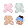 Ajustável largo hairband casa maquiagem cabeça banda toweling cabelo envoltório chuveiro tampão stretch spa headband facial