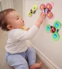 Fidget Trottola per bambini Punta delle dita Giroscopio Giocattoli Trottola Infantile Ventosa Sedia da pranzo Artefatto Giocattolo da bagno Mulino a vento Spinners Stress