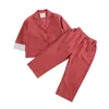 LZH十代の女の子スーツ2021秋の子供の紅動の服のコート+ズボン2個の服装スーツ子供服セット4 5 6 7 8 9 10 11年x0902
