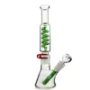 11 Inch Condenser Coil Hookahs Freezable Glass Bongs Build Beaker Bong Green Blue Water Pipes 18mm-14mm Joint Oil Dab Rigs Diffused Downstem
