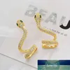 Trend Statement Micro Pave Zircon Stud Örhängen För Kvinnor Personlighet Chic Snake Shinning Rhinestone Örhängen Ear Cuff 107 Fabrikspris expert design Kvalitet