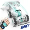 S-012 2.4GHz 4WD Mini RC Stunt Auto Afstandsbediening Horloge Gebaar Sensor Elektrische Speelgoed Drift Rotatiegeschenk voor Kinderen 220315
