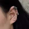 2pc Orecchini in acciaio inossidabile Non-Piercing Clip per osso dell'orecchio su vite posteriore per le donne Gioielli finti per piercing all'elica del polsino dell'orecchio