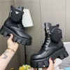 Designer män kvinnor designers rois stövlar ankel martin boot pocket svart stövlar nylon militär skor inspirerad kamp med låda storlek 35-45