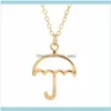 Pendant & Pendants Jewelrypendant Necklaces 5Pcs Sun Umbrella Parasol Charm Necklace Hollow Rain Brolly Bumbershoot Rainwear Chain Jewelry G