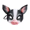 Halloween kostym Mardi Gras Party Mask Animal Pig Mardi Gras Masker för vuxna Masquerade Uper Half Face Masque EDA18009B