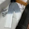 Новый дизайн женский эластичный градиент градиент цвет хлопковая ткань печать спортивные брюки брюки бега