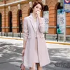 Temperament High Quality Women's Jacket Skirt Two-Pite Suit Winter Elegant Long Plaid Ladies Slim-Fit Kvinna 210527