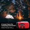 AM/FM NOAA Solar Weather Portable Radio med 2000 mAh Waterproof Solar Hand Crank LED Flashlight Charger UF158