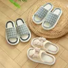 Slippers Bow Women Designer Home Linen Beach Shoes Harajuku Bohemia Style Slides Female Flip Flops Indoor Spring and Summer Shoe 220304