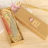 Bookmark Coloffice Classical Elegance Creative Feather Chinese Wind Natural Collectibles Exquisite Gift Box Pack 1PC