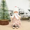 Christmas decoration wooden girl hat scarf ski tassel ornament pendant family decor girls child Xmas gift LLB12513