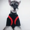 Chien vêtements animal de compagnie rouge fermeture éclair sac à dos Style vêtements à manches courtes Schnauzer mignon chat printemps et été respirant pull