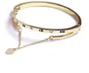 Rose Gold Stainless Steel Bracelets Bangles Female Heart Forever Love Brand Charm Bracelet for Women Famous Jewelry GC596