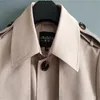 Autumn Winter Mens Trench Coats Man Short Coat Men Single-Breasted Clothes Beige Slim Fit Overcoat Long Sleeve Chaquetas Hombre Men's