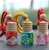 5ml MINI Fimo Clay Essential Oil Bottle Pendant Hanging Glass Perfume Vials Car Decoration 10pcs/lot