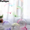 10pcs 18 Inch Double Color Crystal Bubble Balloons Round Bobo Transparent Balloon Wedding Birthday Party Helium Inflatable Decor Y0929