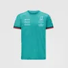 2021 Summer F1 Formula One Shorted Sleeved T-Shirt Team W11 Suit Suit T-Shirt T-Shirt Dustical Thread مع نفس الفقرة