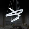Nowoczesne K9 Kryształ LED Światła Light Home Lighting Chrome Lustre Chandeliers Sufit Wisiorek Oprawy do salonu