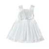 Meninas vestido de verão para crianças 2-12y lace algodão malha bebê meninas tutu vestido branco vestido de baile criança criança vestido roupas q0716