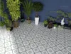 300x300 Nordic retro small flower tiles restaurant non slip floor brick bathroom green mosaic printing ceramic tile