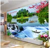 Benutzerdefinierte Foto Hintergrundbilder für Wände 3d Wandbilder Schöne idyllische Landschaft Landschaft Wasserfall Hintergrund Wandpapiere Heimdekoration Malerei