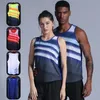 Spandex homens / mulheres correndo jerseys ginásio sem mangas e camisa camisa maratona slim tanque esporte colete top treinamento