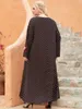 Ubranie etniczne Ramadan Turcja muzułmańska sukienka Kobiety w paski Abaya marokan kaftan islamski hidżab djellaba Dubai Jilbab Eid Party Vestidos