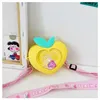 Zomer silicagel kinderen mini crossbody tassen cute cartoon perzik baby meisjes munten portemonnee handtassen kinderen geschenken kleine schoudertas