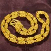 6mm tjocka män smycken kedja 18k gul guld fylld klassisk manlig halsband hip hop pärlor länk gåva 24 inche lång