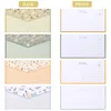 Enveloppes et 60 papiers à lettres, joli Kit de papeterie d'écriture avec impression de fleurs, Style mixte, emballage cadeau 2367