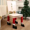 Dekoracje świąteczne krzesło nogi okładka xmas torby pończochy snata skarpetki rok impreza zimowa na wystrój domu W-00802