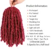 فراشة محزنة Locs الكروشيه الشعر الاصطناعية تجديل الشعر فو locs الضفائر الكروشيه قبل حلقات فوضوي meches أقفال فراشة 2021 الأزياء