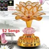 7 Цветов для Lotus Цветочная лампа Буддийская молитва 52 Буддийские песни Будды Музыкальный Машина Светодиодный Цвет Изменение Беспроводной Храмный Свет