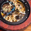 ボボ鳥の男性は自動機械的な腕時計多機能木製の時計男性のリロージョマスコリノウッドウォッチボックスQ0902