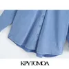 kpytomoa女性ファッション特大のコーデュロイ非対称ブラウス