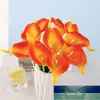 1 stks PU Kunstbloemen Calla Lily Real Touch Bridal Bouquet Hoge Kwaliteit Fake Flower Wedding Home Table Decoration herfst