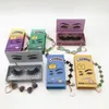 Partihandel 3D-mink ögonfransar dramatiska 25mm falska fransar anpassade trycklogotyparmband Magnetic Lash Case Eyelash Package Box
