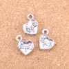 55pcs Antique Silver Bronze Plated heart cookie Charms Pendant DIY Necklace Bracelet Bangle Findings 15*12mm