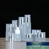 30/40/50/60/80ML Refillable Lotion Pump Bottle Bright Silver Perfume Mist Spray Bottle Frosted 20/30/50G Cosmetic Cream Jar