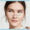 Earrings Jewelrytrendy Jewelry Simple Chic Style Hoop Earring Two Color Tones Ear Hoops & Hie Drop Delivery 2021 Xibrd