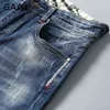 Souris Gaaj Jeans Men Cotton Jean déchiré Summer Capri Cowboys Cowboys Biker Hip Hop Streetwear Denim Short Jean pour l'homme H1210