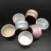 10G lege aluminium cosmetische fles verpakking dozen tin met raam ronde pot kan nagel decoratie ambachten pot container roze zilver goud