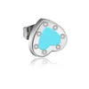 blue heart earring Stud women couple Flannel bag Stainless steel 10mm Thick Piercing body jewelry gifts For woman Accessories wholesale